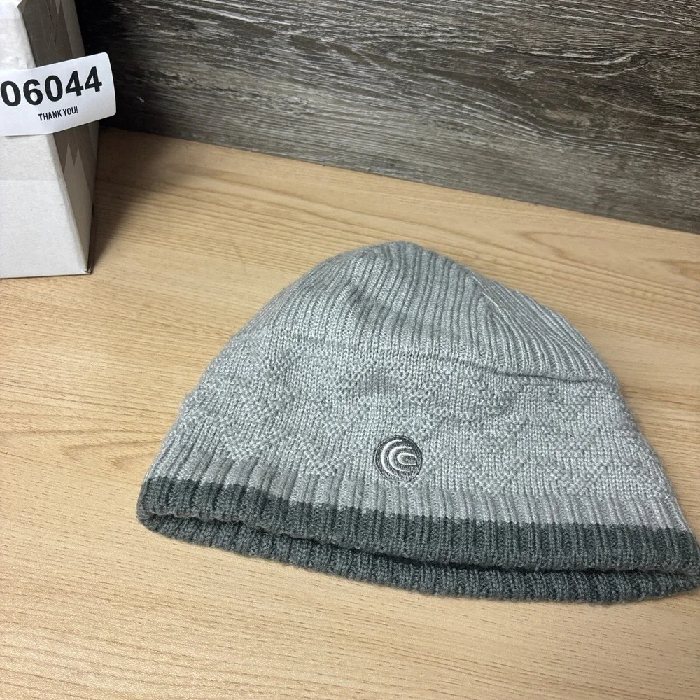 Convert Hat Beanie Youth One Size Gray Knit Stocking Cap‎ Winter